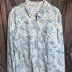 Teddy Fresh Blue and Off-white Zip-Up Jacket